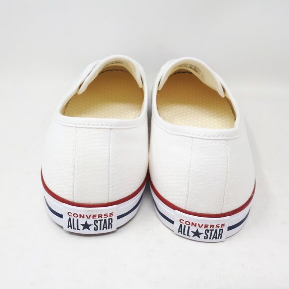 Converse Chuck Taylor All Star Ballet Lace Slip On White Shoe Sneaker Womens NEW - Picture 6 of 12